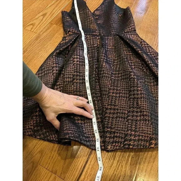 NWT Lush Sleeveless Pleated Metallic Dress Small New Years Eve Party Dress - Picture 7 of 9